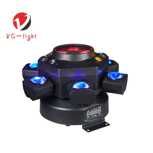 DJ Lights 6 Arm Bee Eye LED Beam Moving Head Laser Light DMX Stage Effects RGBW - Picture 10 of 11