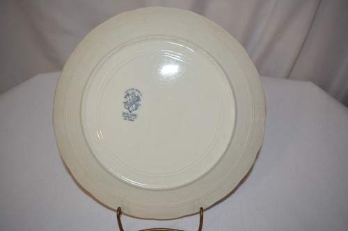 Parisian Granite Princess W. Adams & Co England Flow Blue Ironstone Dinner Plate - Picture 2 of 4