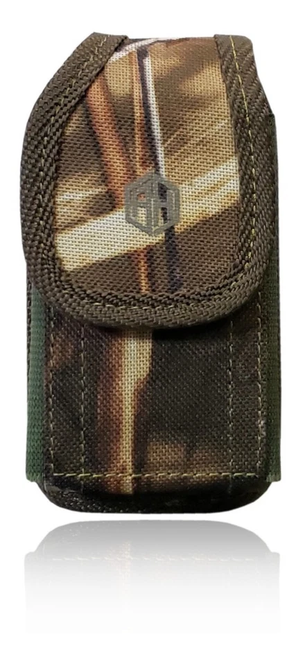 Large Camo Vertical Flip Phone Case DURA XV, Insulin Pump Belt Pouch Holster - Image 2 of 4