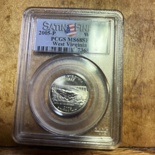 2005-P West Virginia State Quarter PCGS MS68 Satin Finish - Picture 2 of 11