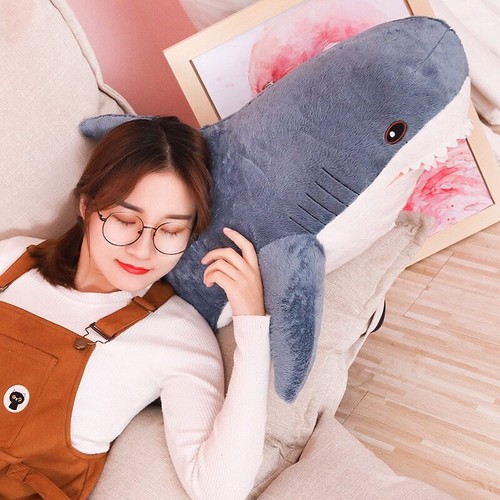 140cm Funny Soft Bite Shark Plush Toy Stuffed Cute Animal Cushion Doll Gift - Picture 12 of 15