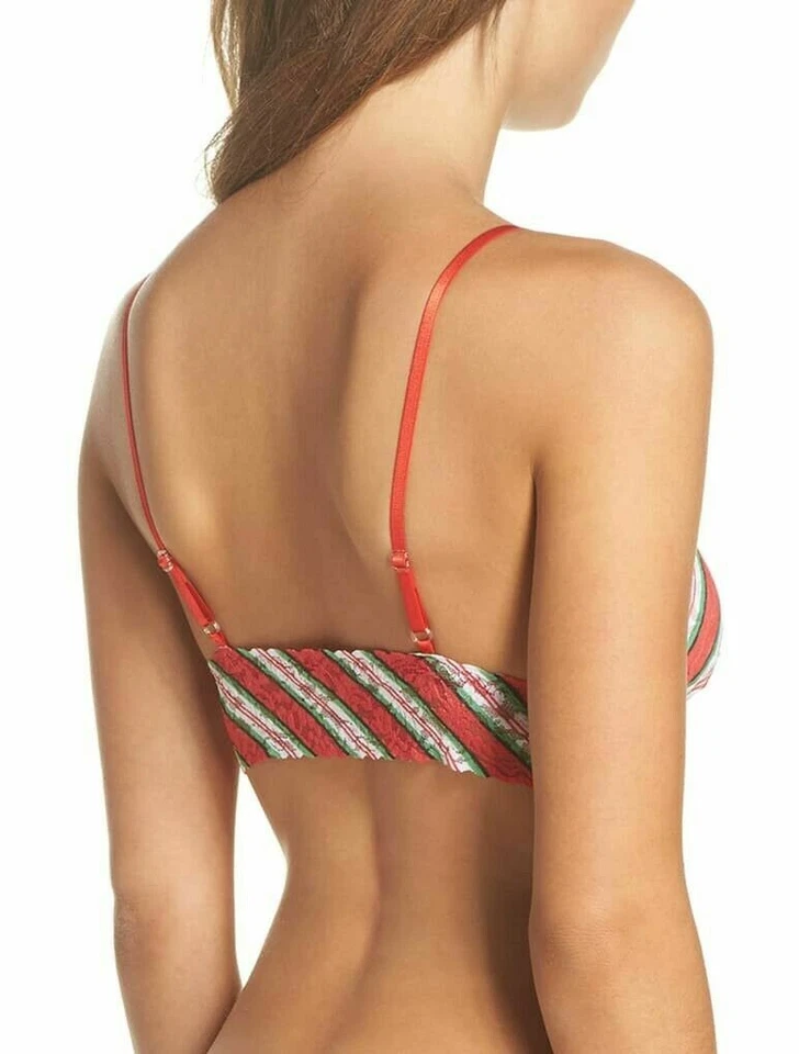 Bralette Hanky Panky It's A Wrap Triángulo Rojo Multicolor Sin Forro Elástico Talla S Foto 2 de 4
