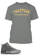 Big Tall SM Tee Shirt To Match J12 Gray Sneaker International Trappers Graphic T