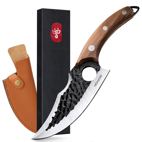 2PCS Chef Knife Japanese Kitchen Knives w/ Sheath Gift Box for Hunting Camping - Picture 5 of 12