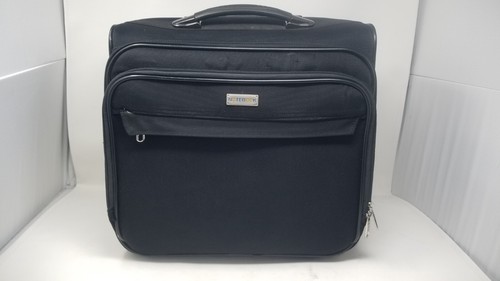 Samsonite Black 2 Wheeled Canvas Carryon Rolling Suitcase Luggage Apprx 15x14x9