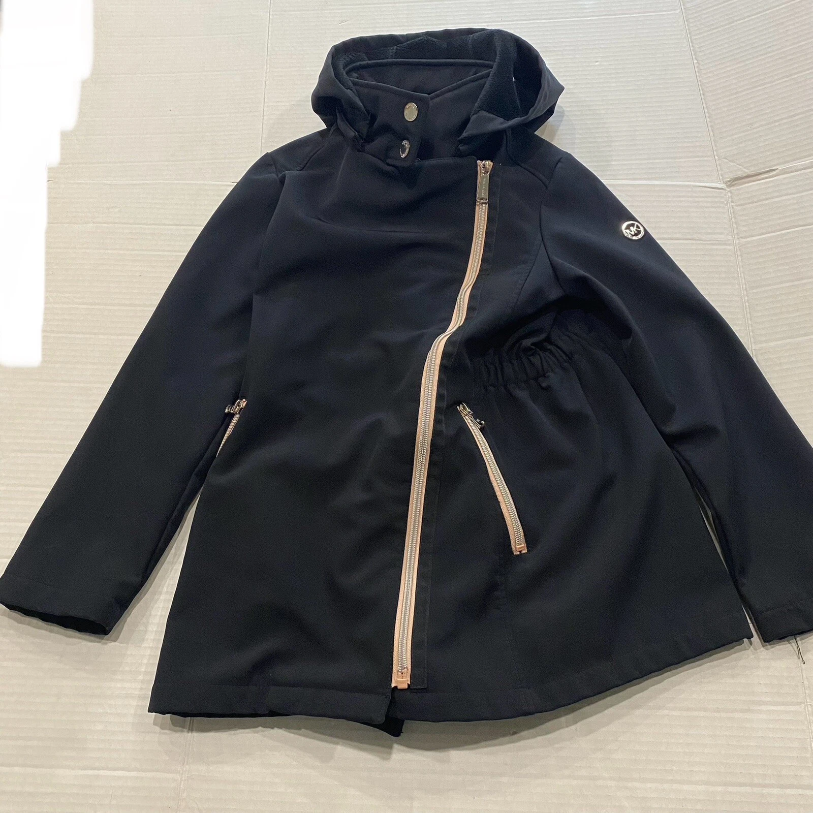 Cappotto Michael Kors bambina 10 12 nero guscio morbido