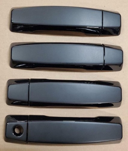 Matte Black on Gloss Black Door Handle Covers Fits Nissan Armada 2005 - 2015 - Picture 7 of 7