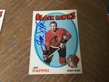 Autographed 1971-72 Topps Jim Pappin  DEC.      #L-1