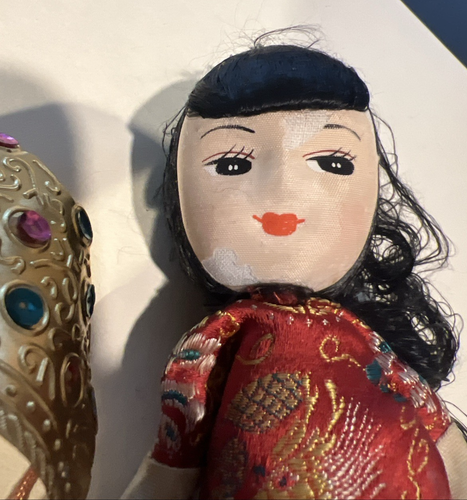 Vintage Oriental Asian Souvenir Dolls Japan China 6 inches - Picture 3 of 5