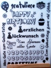 Scrapbooking Rub Ons Rubbelinge Geburtstag