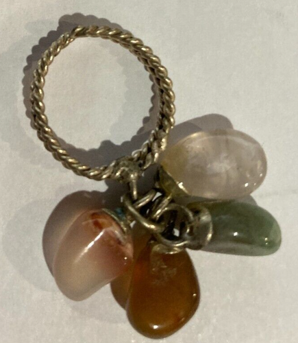 Sterling Silber Rohschliff Edelstein Ringe (4 Steine) aus New Orleans Vintage - Bild 2 von 2