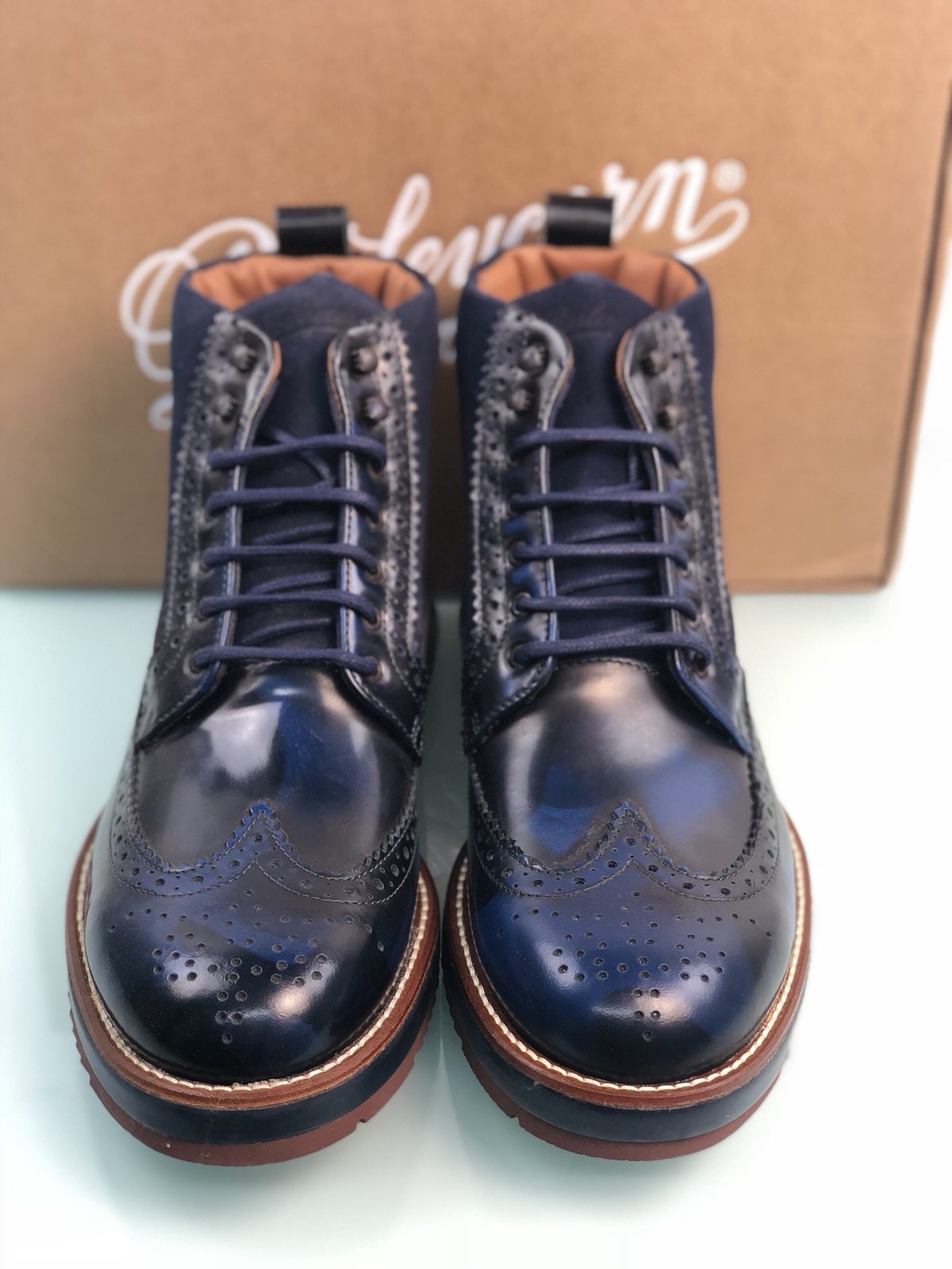 Stivaletto Barleycorn Uomo In Pelle Blu Camouflage Camouflage Camouflage Modello Air Boot Numero 42 f66252 Stivaletto Barleycorn Uomo In Pelle Blu Camouflage Camouflage Camouflage Modello Air Boot Numero 42 f66252