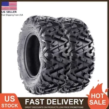 Set 2 25x10-12 ATV Tires 25x10x12 25x10 12 Heavy Duty 6Ply ATV UTV All Terrain