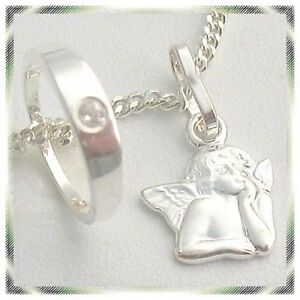 Taufring Anhänger mit Herz Echt Silber Baby Taufschmuck Taufkette Taufgeschenk