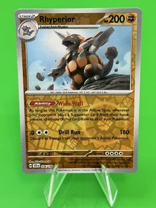 ⭐️⭐️⭐Pokémon Rhyperior S & V Stellar Crown Reverse Holo Rare 076/142 NM!⭐️⭐️⭐️