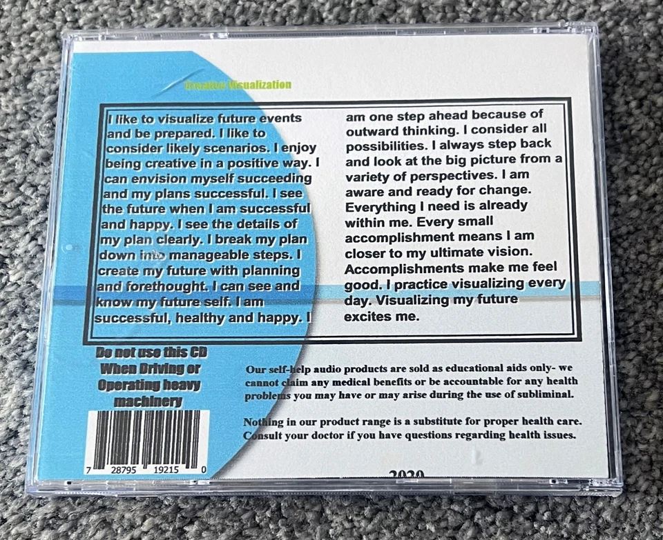 CREATIVE VISUALIZATION Ocean/wAVES SUBLIMINAL CD FOCUS MANIFESTATION HYPNOSIS Foto 2 de 3