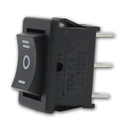 Mini-Wippenschalter 1-polig EIN/AUS/EIN ECKIG 250V/3A - Bild 2 von 6