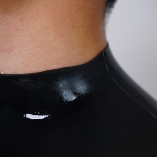 Furrjoi Negro Todo Body Brillante Cuello Entrada Peludo Fetiche Talla M Látex Gato - Imagen 8 de 10