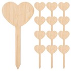  20 Stück Holz-Pflanzenetiketten, Holz-Pflanzenetiketten, herzförmige