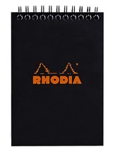 Rhodia Wirebound Notebook 8 1/4 x 11 3/4 Graph Black