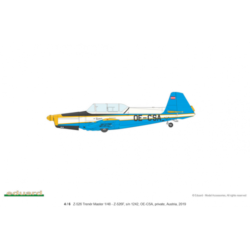 Z-526 Trenér Master Eduard 1/48 Profipack, Maquette Détaillée Des Versions Z-526 - Imagen 5 de 18