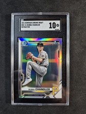 BUBBA CHANDLER 2021 1st Bowman Chrome Draft Refractor SGC 10 Gem Pirates MLB