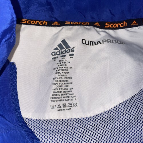 Adidas Climaproof Jacket Mens Size XL Quarter Zip Wind Breaker Kansas KU Basketb - Picture 3 of 9