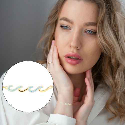 2 Stück Wellenarmbänder für Damen, Gold und Silber Freundschaftsarmbänder stilvolle Damen - Bild 7 von 7