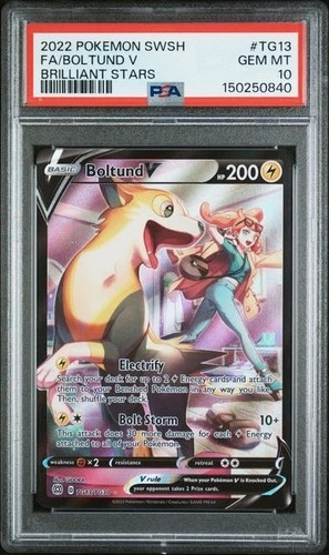 2022 BOLTUND V BRILLIANT STARS tg13 psa 10 POKEMON SWORD & SHIELD BRILLIANT STAR