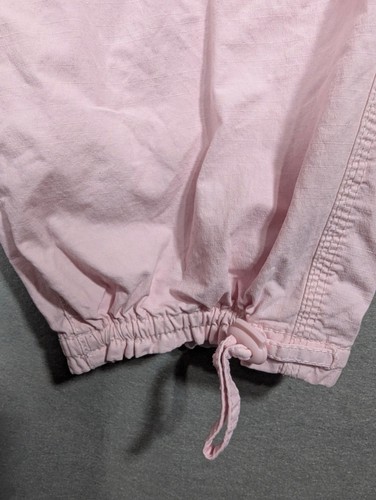 Pantaloni cargo American Eagle donna 6 lunghi rosa elasticizzati coulisse orlo tasche - Foto 6 di 14