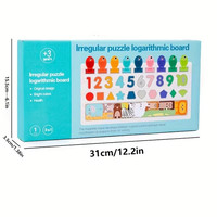 Educational Montessori Wooden Toys Kids Busy Board Shape Number Matching Digital