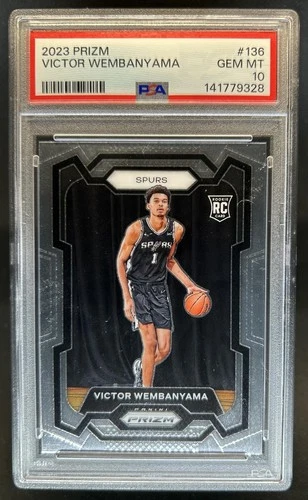 2023-24 Panini Prizm Victor Wembanyama RC Rookie #136 Spurs PSA 10 GEM MINT