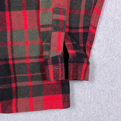 De Colección Woolrich Camisa Chaqueta Para Hombres 40 Grande Rojo Cuadros Caza Hecha en EE. UU. Años 70 80 - Imagen 5 de 9
