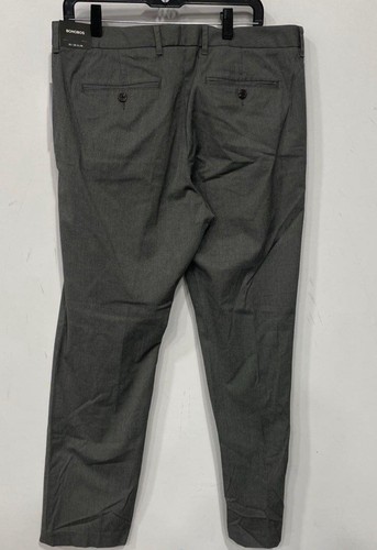 2 Paia Pantaloni Bonobos Uomo 36x30 Dritti Elasticizzati Weekender Grigio e Nero Nuovi con etichette - Foto 3 di 10