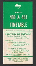 VINTAGE URBAN TRANSIT AUTHORITY NSW ROUTE 480 & 483 SYDNEY BUS TIMETABLE 1985