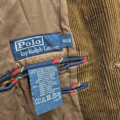 Ralph Lauren Polo Vintage Brown Leather Elbows Corduroy Jacket Blazer Coat 46 R - Picture 4 of 8