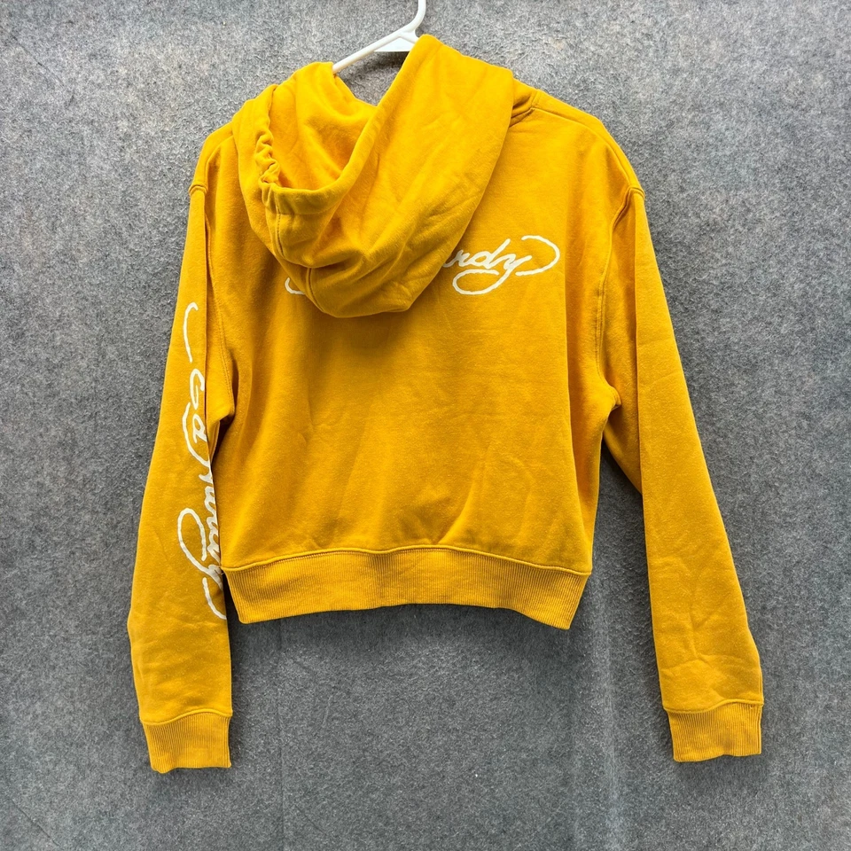 Ed Hardy Sudadera con Capucha Mujer Grande Amarillo Dragón Gráfico Pullover Chaqueta Ropa de Calle Y2K Foto 2 de 4