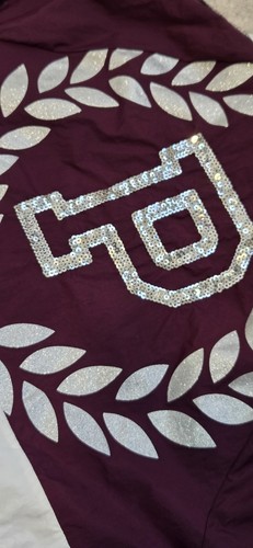 PINK Victoria's Secret windbreaker jacket in Bling Sequin & wine burgundy - M/L - Picture 19 of 24
