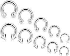 6G 8G 12G 14G 16G Septum Ear Earrings Gauges Stretching Piercing Kit 316L Surgic