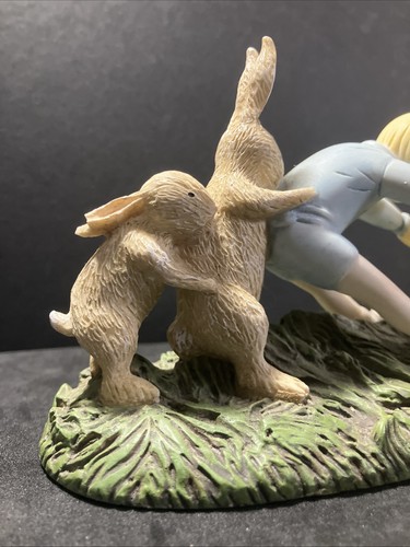 Vintage Disney Winnie the Pooh Bookends Michel Charpente~Wedged In Rabbit Hole - Picture 2 of 11