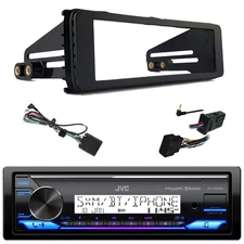 JVC KD-X38MBS Boat Bluetooth Receiver, Install Kit, Handlebar Control Interface