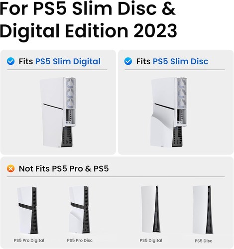 PS5 Slim Lüfter mit LED-Beleuchtung | USB3.0 Hub | Automatische Drehgesc... - Bild 2 von 8