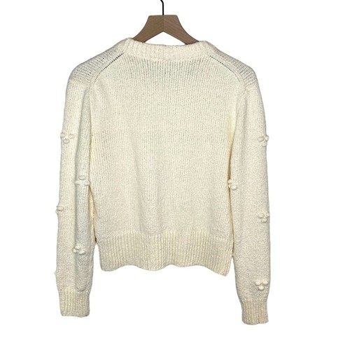 Madewell Women’s Dotted Bobble Crewneck Sweater Size Small Classic - Picture 5 of 7