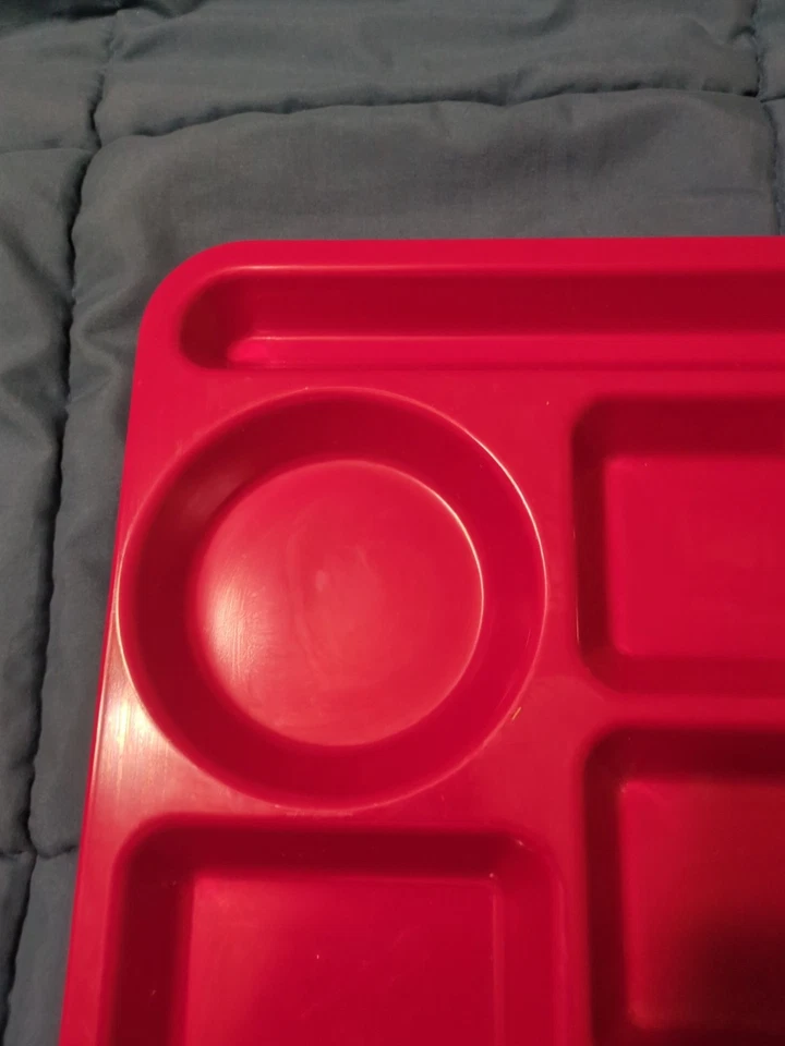 RED Cafeteria Tray Melamine Divided  6-Compartmen Made By HOME - Image 4 of 4