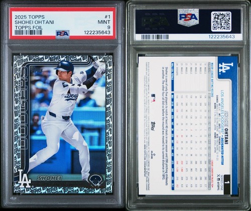 SHOHEI OHTANI PSA 9 ~ TOPPS FOIL ~ 2025 Topps Series 1 #1 ~ Los Angeles Dodgers - Picture 4 of 4