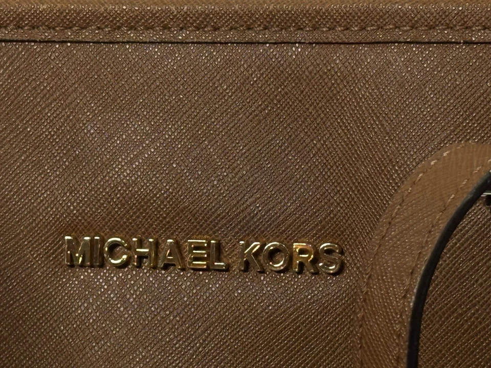 Michael Kors Jet Set Viaje X-Grande Laptop Tablet Bolso Equipaje Marrón 19”x11”x6” Foto 2 de 4