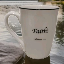 4 Religious FAITH Coffee Cups Hebrews 1:11 Feed on the Word Tableware