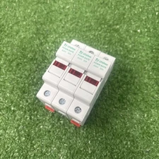 Littelfuse LPSM003ID Indicating Midget Fuse Holder, 3-Pole, 600V 30A, DIN Rail