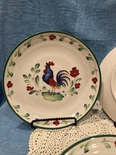 INTERNATIONAL TABLEWORKS PROVENCE 33 ROOSTER 7.5”Lunch Or Salad Plates Set Of 5
