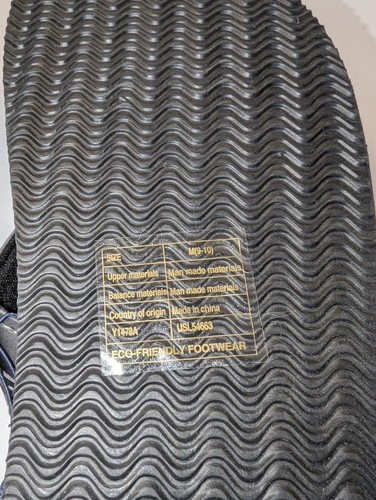 US Polo Assn Herren Größe M schwarz Flip Flops Sandalen 9/10 neu mit Etikett $ 28 weiße Nähte - Bild 14 von 17